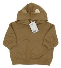 Nové - Hnědá mikina s kapucí s oušky H&M