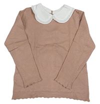 Staroružový ľahký sveter s golierikom Primark