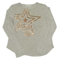Sivé melírované tričko s hviezdami H&M
