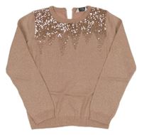 Staroružový trblietavý sveter s flitrami Primark