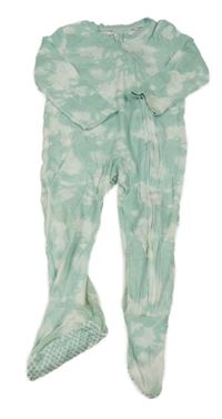 Světlezeleno-bílý batikovaný overal Tu