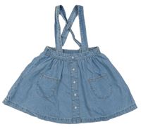 Modrá rifľová sukňa s trakami M&Co.