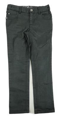 Antracitové trblietavé skinny nohavice M&S