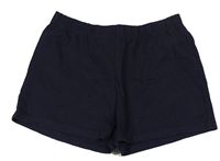 Tmavomodré bavlnené kraťasy H&M