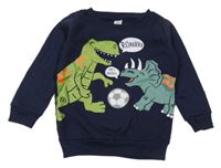 Tmavomodrá mikina s dinosaurami Kiki&Koko
