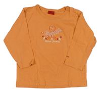 Oranžové tričko s logom Esprit