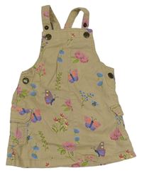 Béžové na traké rifľové šaty s farebnymi motýlikmi Debenhams