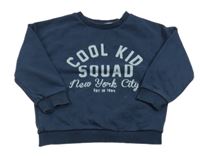 Tmavomodrá mikina s nápisom F&F