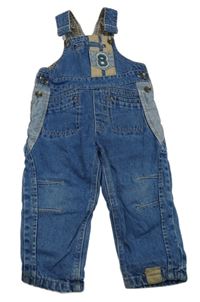 Modré podšité na traké rifle s číslom Papagino