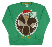 Nové - zelený sveter s krocanem Rebel