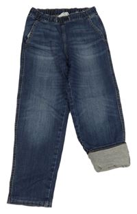 Tmavomodré podšité rifle H&M