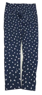 Tmavomodré květované legíny C&A