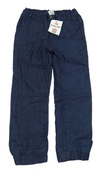 Nové - tmavomodré zateplené cuff rifle 