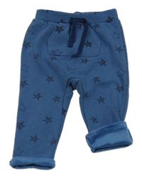 Tmavomodré zateplené tepláky s hvězdami Ergee