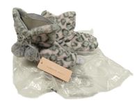 Nové - šedo-růžové chlupaté domácí válenky vel. 36