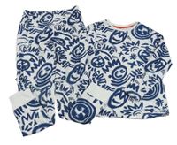 Bielo-tmavomodré vzorované pyžama George