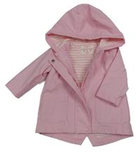 Svetloružová nepromokavá jarná bunda s kapucňou F&F