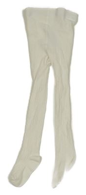 Bílé vzorované punčocháče 