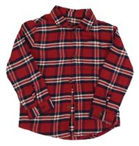 Červeno-tmavomodré kostkovaný pyžamový kabátek George