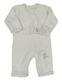 Nové - bílý overal s výšivkou 
