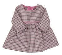 Ružovo-sivé vzorované úpletové šaty dunnes