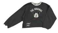 Tmavosivá crop mikina s Mickeym H&M