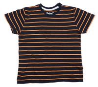 Černo-oranžové pruhované tričko Rebel