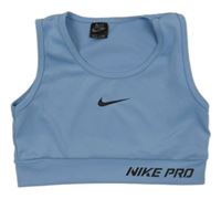 Modrý sportovní crop top - Nike