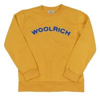 Horčicová mikina s logom Woolrich