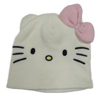 Biela pletená čapica s Hello Kitty H&M