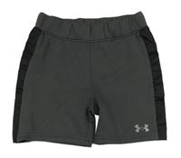Antracitovo-černé sportovní thermo kraťasy s logem Under Armour