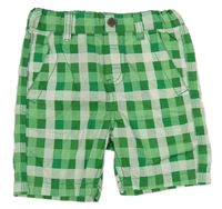 Zeleno-bílé kostkované kraťasy H&M