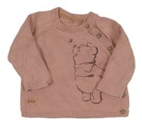 Ružový prepínaci sveter s Medvídkem Pú zn. George
