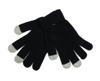 Nové - Černo-šedé prstové rukavice 