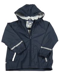 Tmavomodrá vodeodolná jarná bunda s kapucňou Lupilu