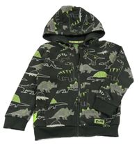 Tmavozelená mikina s diny a kapucňou F&F