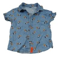 Modrá lehká riflová košile s Mickeym 