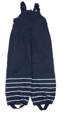 Tmavomodro-biele vodeodolné na traké nohavice s pruhmi Topolino