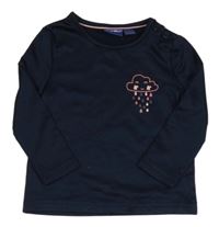 Tmavomodré thermo triko s mralekm Lupilu