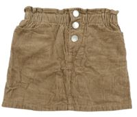 Hnedá menšestrová sukňa Denim Co.