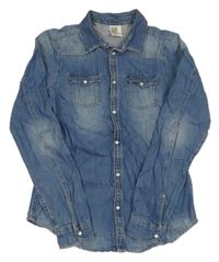 Modrá lehká riflová košile H&M