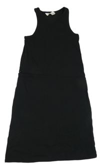 Čierne rebrované šaty H&M