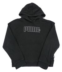 Černá mikina s logem a kapucí Puma