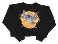 Čierna crop mikina so Stitchem Disney