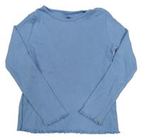 Modré rebrované tričko H&M