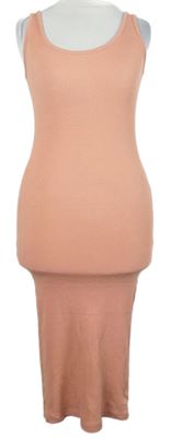 Dámské světlevínové žebrované šaty Primark 