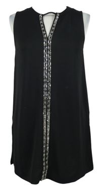 Dámska čierna blúzková á tunika s korálkami zn. Next