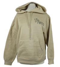 Dámská béžová mikina s nápisem a kapucí Shein 