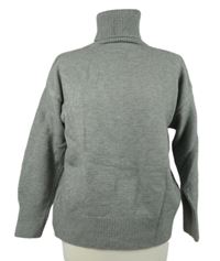 Dámský šedý svetrový vlněný rolák 