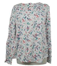 Nové - Dámské bílo-barevné vzorované triko Damart 